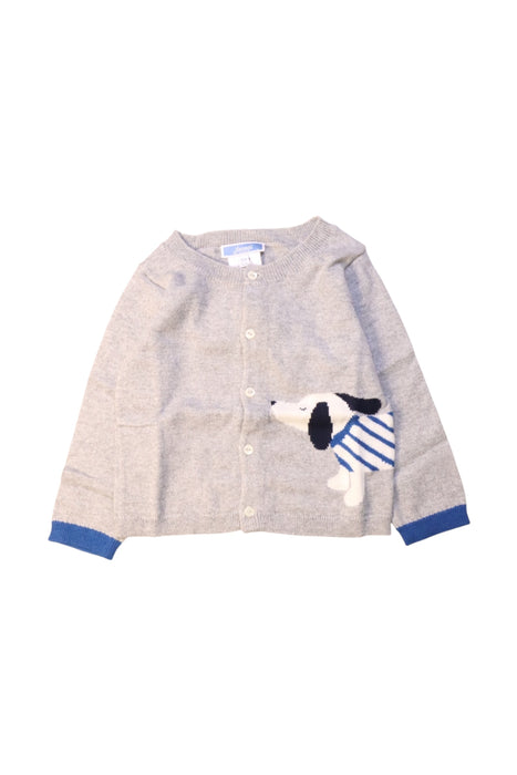 A Grey Cardigans from Jacadi in size 6-12M for girl. (Front View)