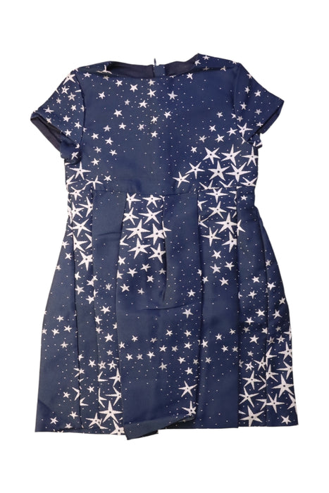A Navy Short Sleeve Dresses from Jacadi in size 4T for girl. (Front View)