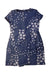 A Navy Short Sleeve Dresses from Jacadi in size 4T for girl. (Front View)