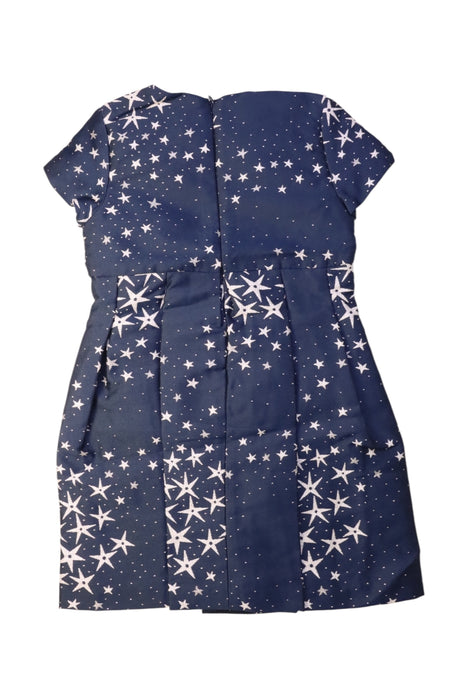 A Navy Short Sleeve Dresses from Jacadi in size 4T for girl. (Back View)