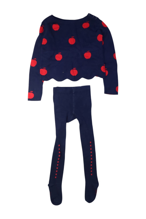 A Navy Leggings Sets from Jacadi in size 6T for girl. (Front View)
