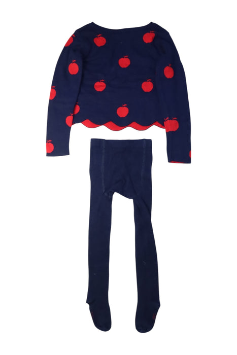A Navy Leggings Sets from Jacadi in size 6T for girl. (Back View)