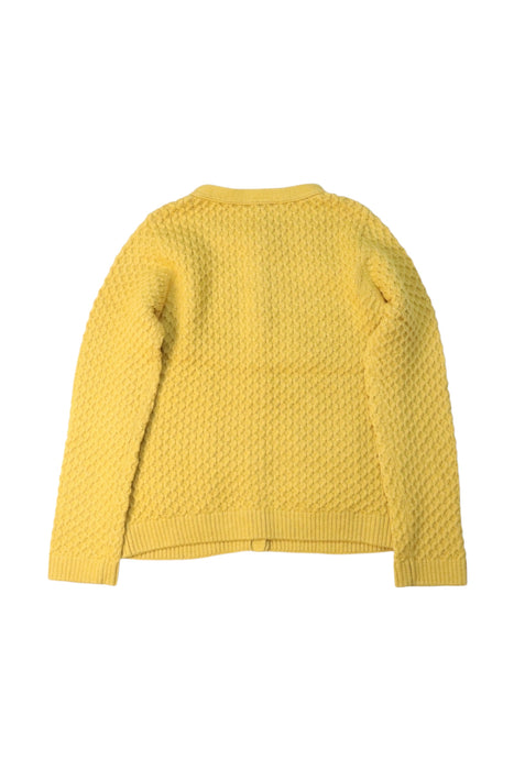 A Yellow Cardigans from Jacadi in size 4T for girl. (Back View)