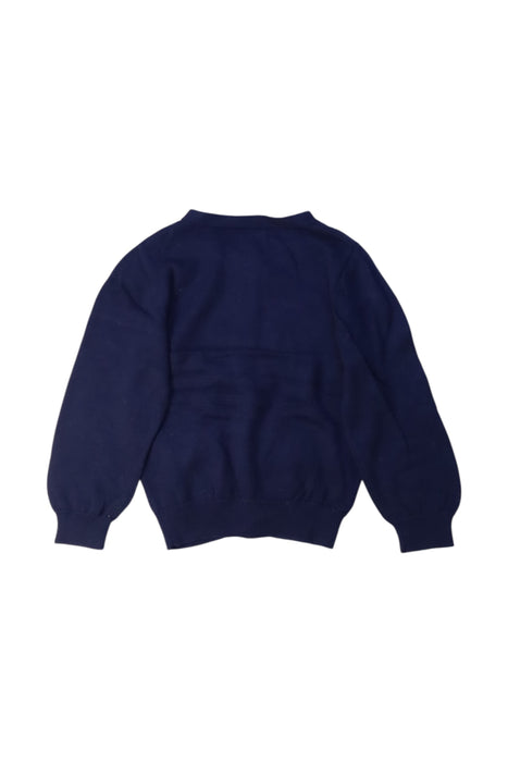 A Navy Cardigans from Jacadi in size 3T for girl. (Back View)