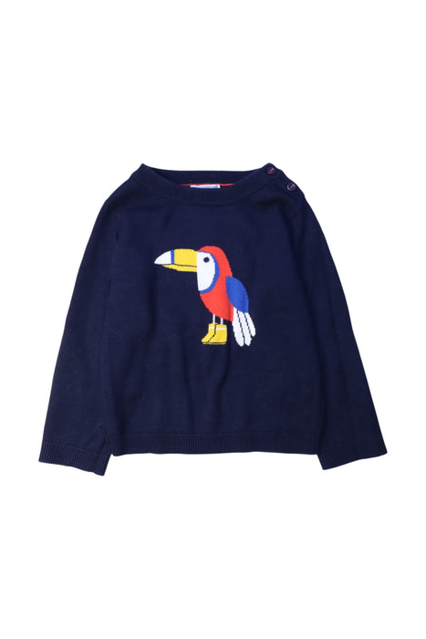 A Navy Knit Sweaters from Jacadi in size 3T for girl. (Front View)