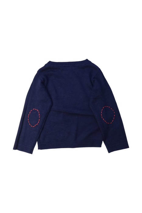 A Navy Knit Sweaters from Jacadi in size 3T for girl. (Back View)