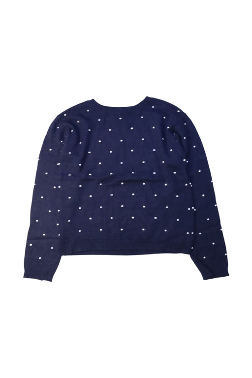 A Navy Knit Sweaters from Jacadi in size 6T for girl. (Front View)