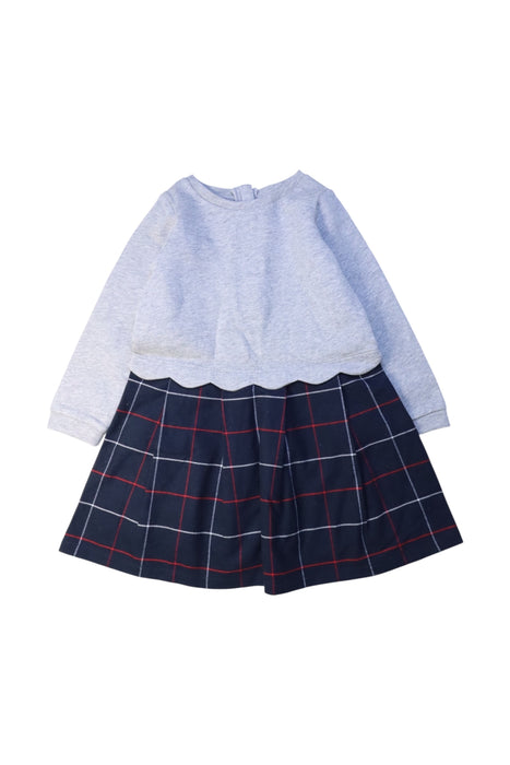 A Grey Long Sleeve Dresses from Jacadi in size 6T for girl. (Front View)