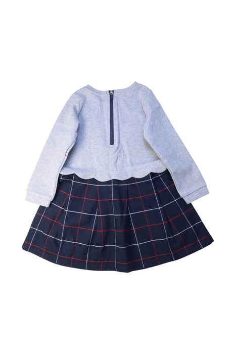A Grey Long Sleeve Dresses from Jacadi in size 6T for girl. (Back View)