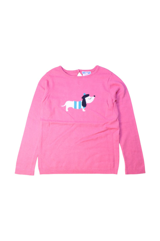 A Pink Long Sleeve Tops from Jacadi in size 8Y for girl. (Front View)