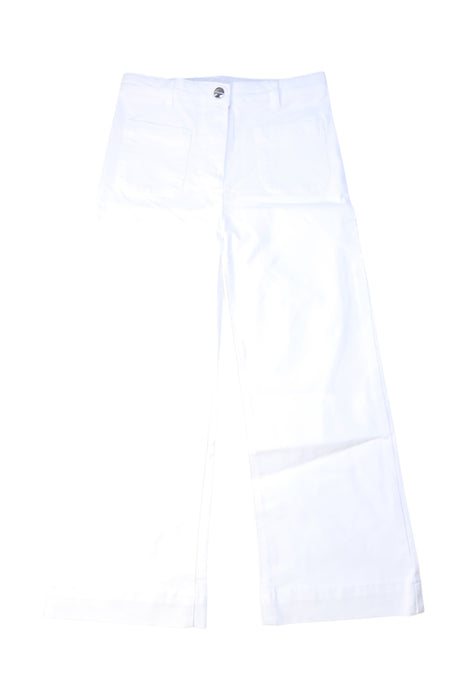 A White Casual Pants from Jacadi in size 8Y for girl. (Front View)