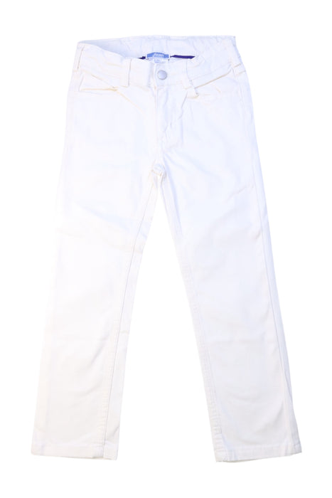 A White Casual Pants from Jacadi in size 4T for girl. (Front View)