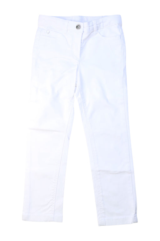 A White Jeans from Jacadi in size 4T for girl. (Front View)