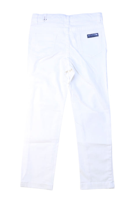 A White Jeans from Jacadi in size 4T for girl. (Back View)