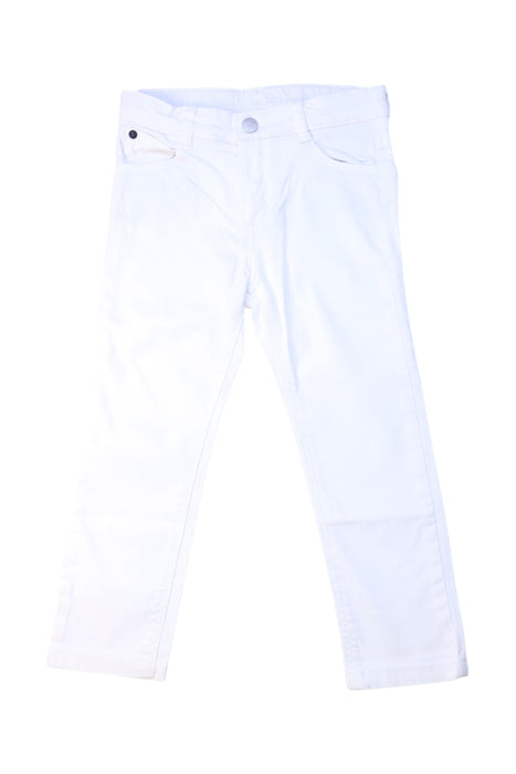 A White Jeans from Jacadi in size 3T for girl. (Front View)