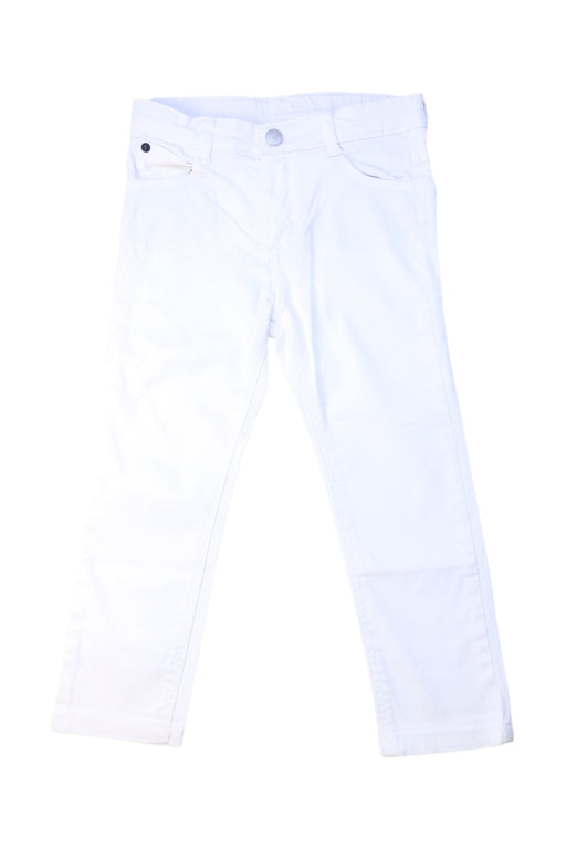 A White Jeans from Jacadi in size 3T for girl. (Front View)