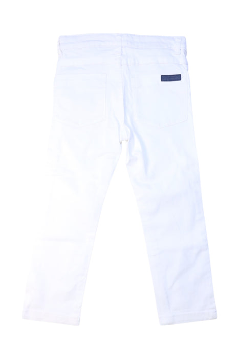 A White Jeans from Jacadi in size 3T for girl. (Back View)