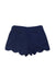 A Navy Shorts from Jacadi in size 4T for girl. (Back View)