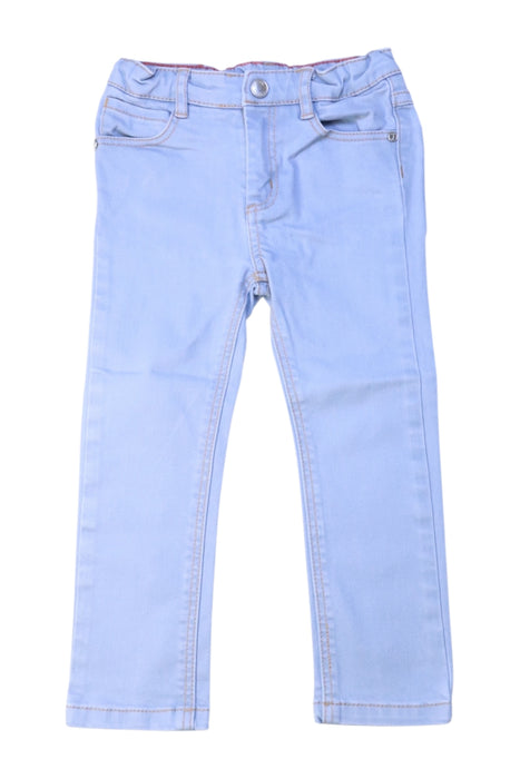 A Blue Jeggings from Jacadi in size 3T for girl. (Front View)