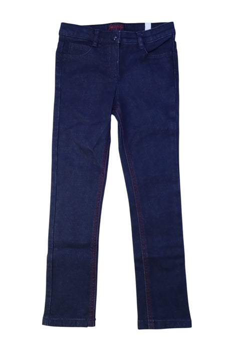 A Navy Jeans from Jacadi in size 5T for girl. (Front View)