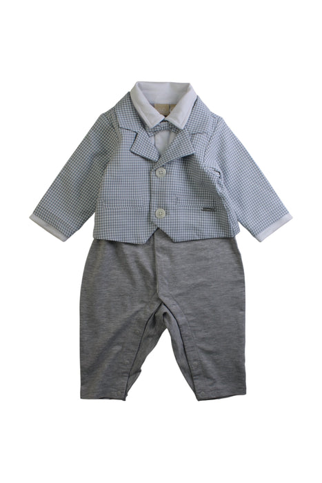 A Blue Pants Sets from Chickeeduck in size 6-12M for boy. (Front View)