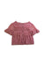 A Pink Short Sleeve Tops from Velveteen in size 6T for girl. (Back View)