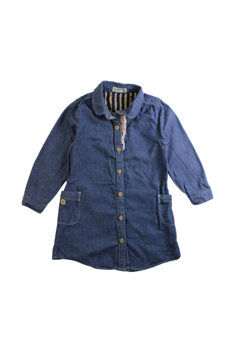 A Blue Long Sleeve Dresses from Ragmart in size 4T for girl. (Front View)