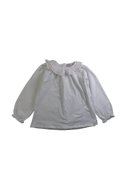 A White Long Sleeve Tops from Confiture in size 6T for girl. (Front View)