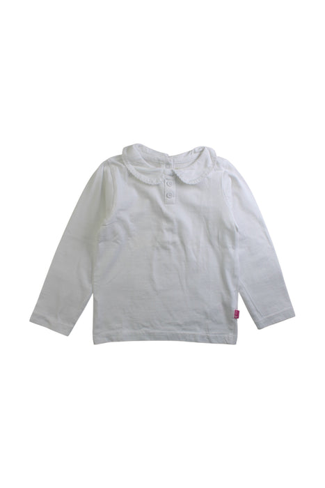 A White Long Sleeve Shirts from Jojo Maman Bébé in size 3T for girl. (Front View)