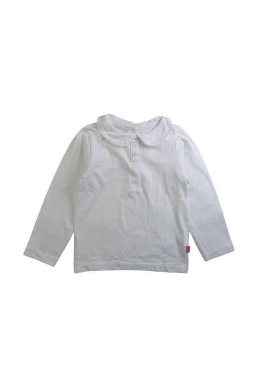 A White Long Sleeve Shirts from Jojo Maman Bébé in size 3T for girl. (Front View)