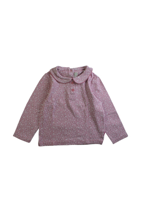 A Pink Long Sleeve Tops from Jojo Maman Bébé in size 5T for girl. (Front View)