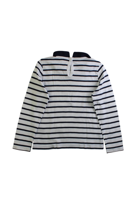 A White Long Sleeve T Shirts from Petit Bateau in size 6T for girl. (Back View)