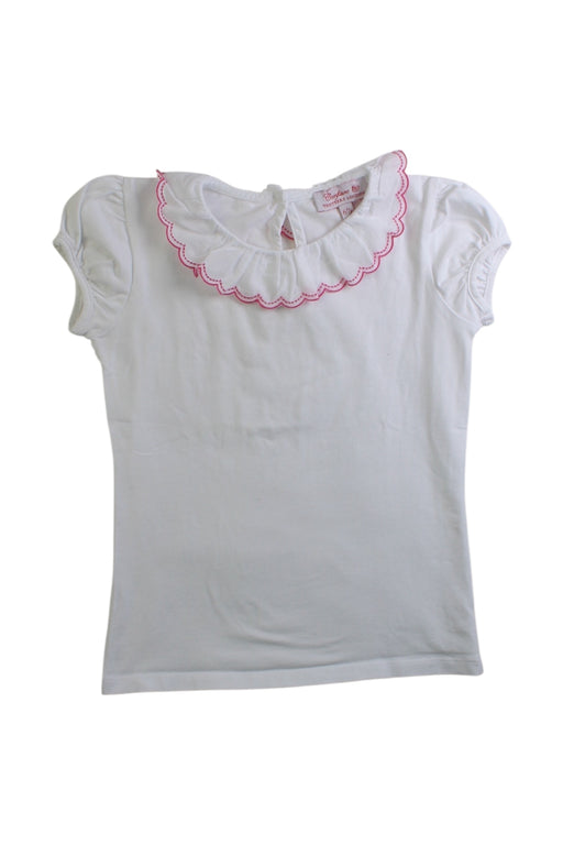 A White Short Sleeve Tops from Confiture in size 6T for girl. (Front View)