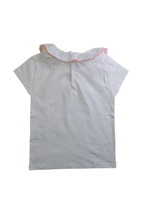 A White Sleeveless Tops from Amaia in size 6T for girl. (Back View)