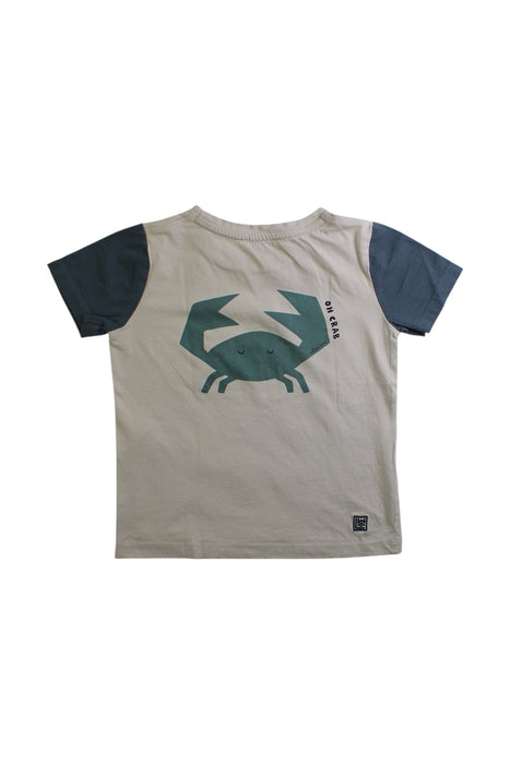 A Beige Short Sleeve T Shirts from Liewood in size 4T for boy. (Back View)