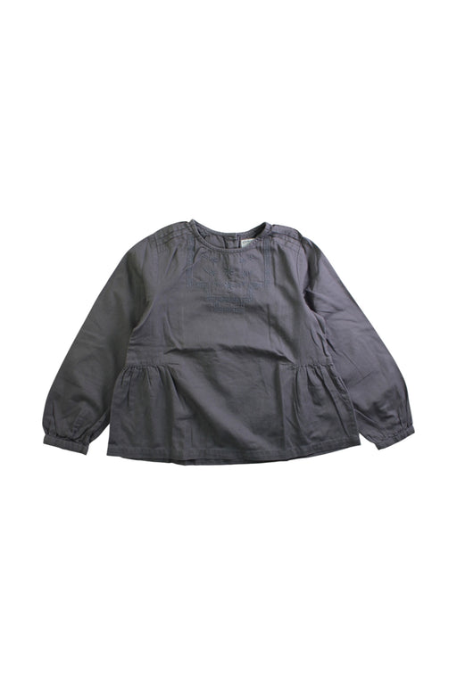 A Black Long Sleeve Tops from Cyrillus in size 6T for girl. (Front View)