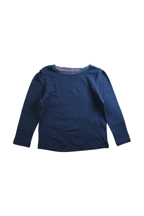 A Navy Long Sleeve Tops from FatFace in size 5T for girl. (Front View)