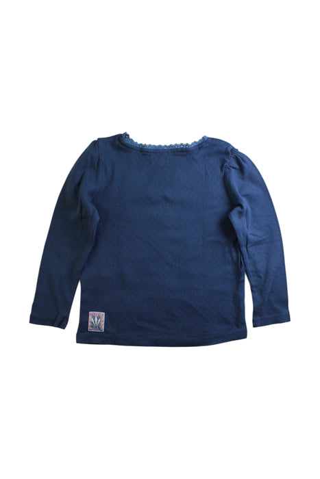 A Navy Long Sleeve Tops from FatFace in size 5T for girl. (Back View)