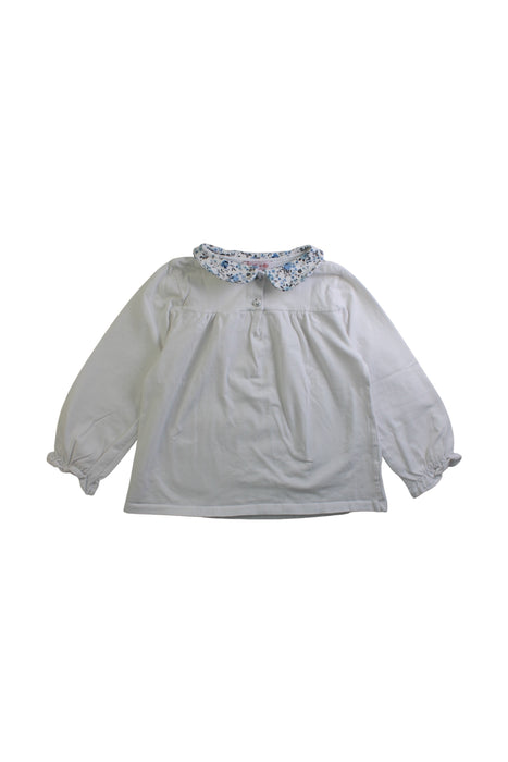 A White Long Sleeve Tops from Confiture in size 6T for girl. (Front View)