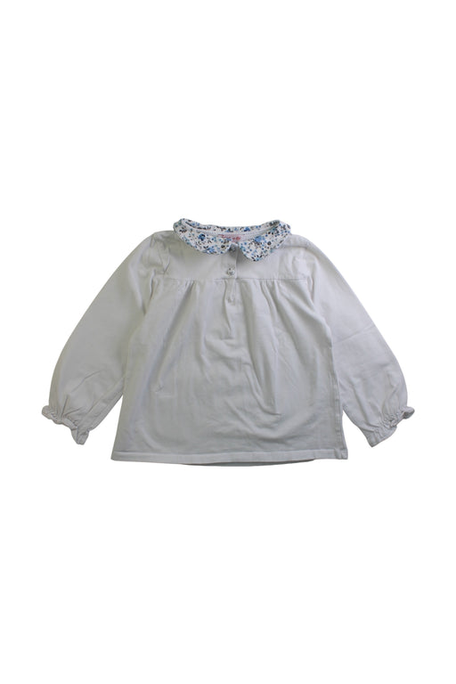 A White Long Sleeve Tops from Confiture in size 6T for girl. (Front View)