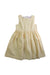 A Yellow Sleeveless Dresses from Confiture in size 4T for girl. (Front View)