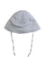 A White Sun Hats from i play in size 6-12M for neutral. (Back View)