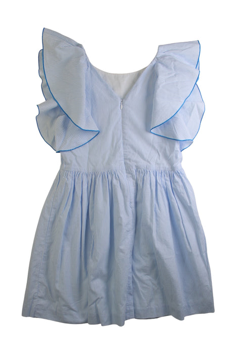 A Blue Sleeveless Dresses from Jacadi in size 10Y for girl. (Back View)