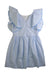 A Blue Sleeveless Dresses from Jacadi in size 10Y for girl. (Back View)