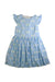 A Blue Sleeveless Dresses from Jacadi in size 10Y for girl. (Front View)