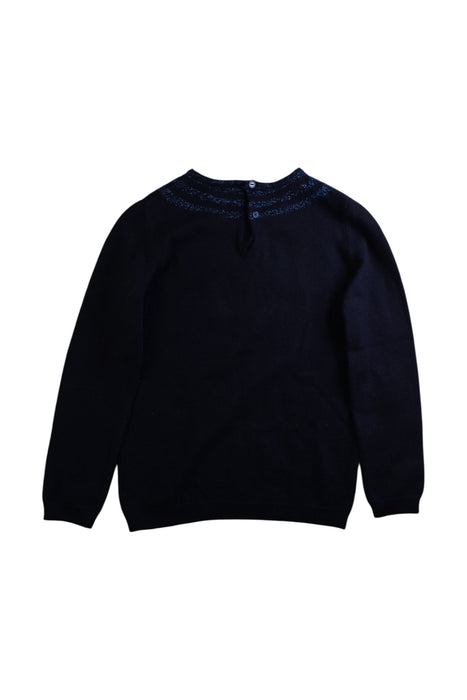A Navy Knit Sweaters from Jacadi in size 10Y for girl. (Back View)