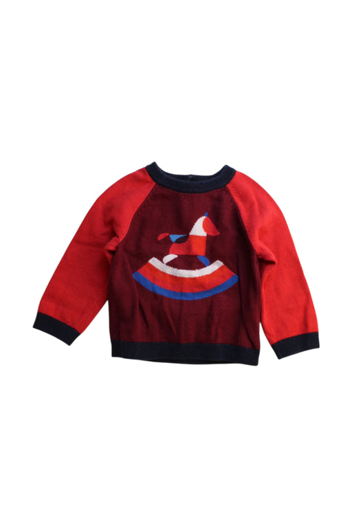 A Red Knit Sweaters from Jacadi in size 18-24M for boy. (Front View)