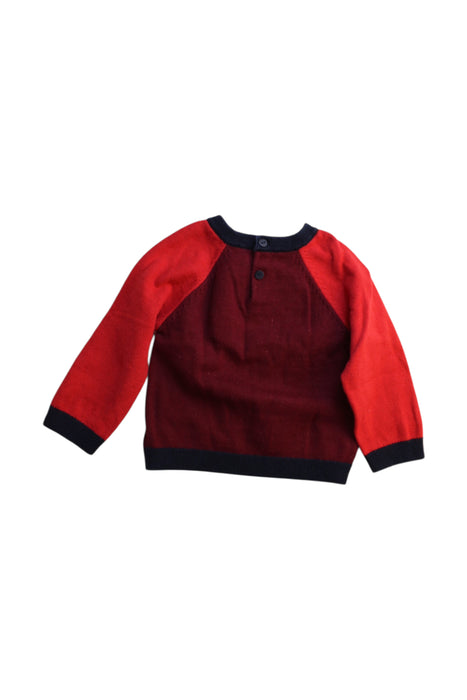 A Red Knit Sweaters from Jacadi in size 18-24M for boy. (Back View)