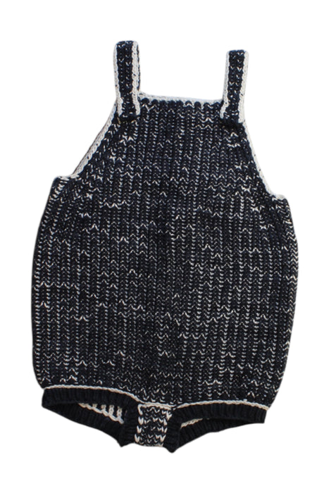 A Black Sleeveless Rompers from Misha & Puff in size 3T for girl. (Front View)