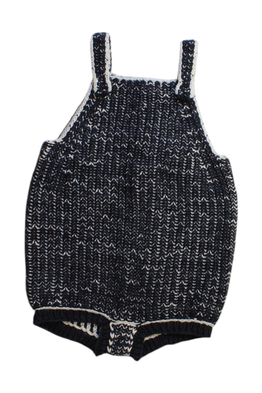 A Black Sleeveless Rompers from Misha & Puff in size 3T for girl. (Front View)